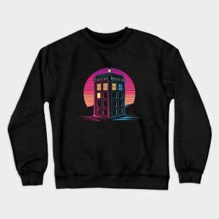 Retrowave TARDIS Crewneck Sweatshirt